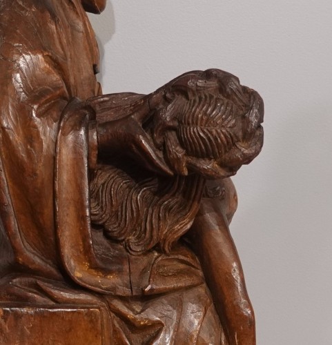 Pietà ou Vierge de pitié sculpture en chêne – Pays Bas circa 1520 - Renaissance