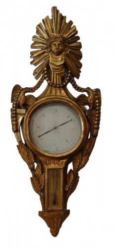 Baromètre thermomètre Louis XVI