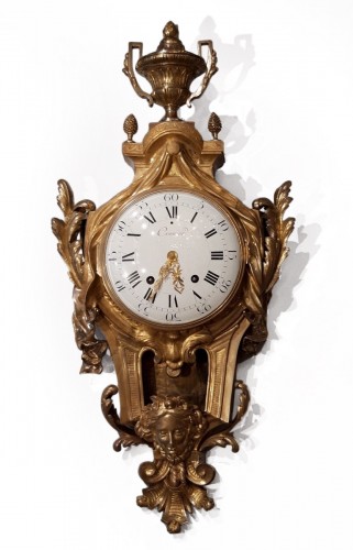 Cartel d'applique Louis XVI signé de l'horloger "Cronier à Paris"