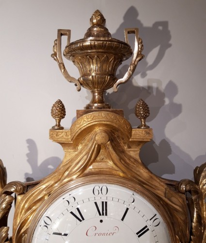 Cartel d'applique Louis XVI signé de l'horloger "Cronier à Paris" - Gérardin et Cie