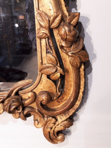 Miroir Louis XV à parcloses en bois doré - Gérardin et Cie
