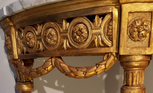 Mobilier Console - Console Louis XVI en bois doré