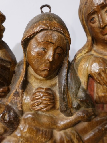 Sculpture Sculpture en Bois - « Pietà » en bois polychrome du XVIe siècle