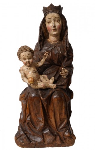Vierge à l'enfant en Majesté, époque XVe siècle