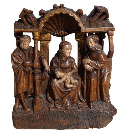 Nativité en bois polychrome début du XVIe siècle