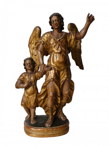 Groupe statuaire « Tobie et l'Archange Raphaël » fin 17e