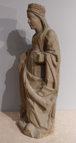 Sainte Catherine en pierre sculptée fin XVe - début XVIe - Gérardin et Cie