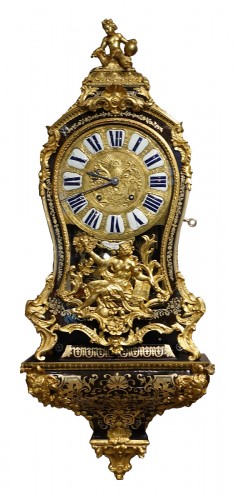 Cartel d'applique Louis XV en marqueterie Boulle signé « Saint Martin à Paris »