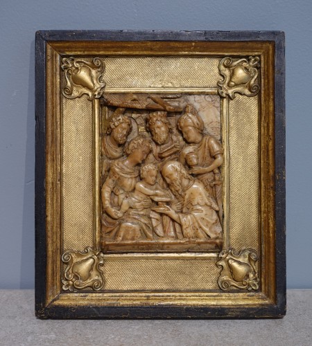 Plaque en albâtre de Malines, par Gillis Neins, « L'adoration des Mages » XVIIe - Gérardin et Cie