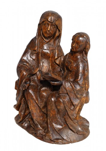 Sainte Anne éducatrice en tilleul sculpté circa 1510