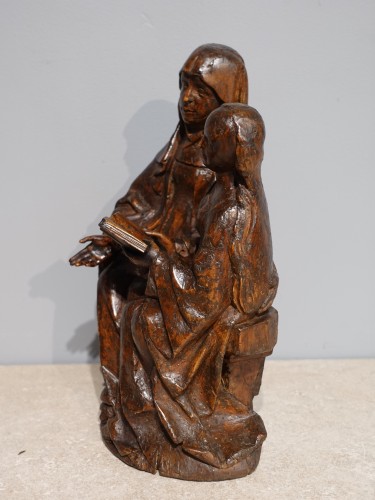 Sainte Anne éducatrice en tilleul sculpté circa 1510 - Renaissance