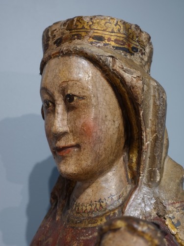Moyen Âge - Vierge à l'enfant en Majesté dite ''Sedes Sapientiae'' fin XIIIe