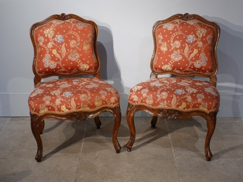 Suite de quatre fauteuils et deux chaises estampillés Nogaret A Lyon - Gérardin et Cie