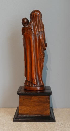 XVIIe siècle - Vierge à l'Enfant en buis fin du XVIIe siècle