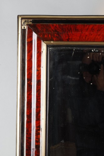 Miroir en écaille rouge, fin XVIIe - Miroirs, Trumeaux Style Louis XIV