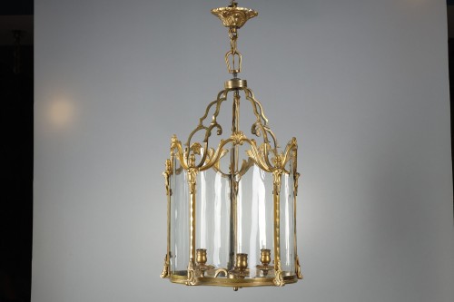 Lanterne en bronze doré fin du XIXe siècle - Galerie Gilles Linossier