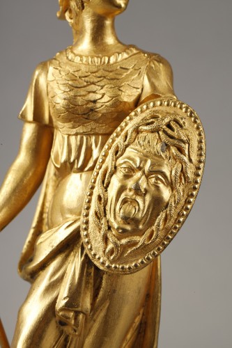 Minerve et Vénus, paire de  en bronze doré - Galerie Gilles Linossier