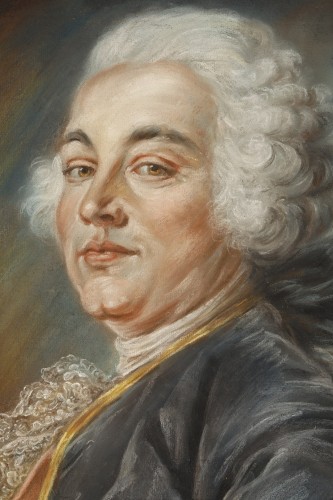 Portrait d'un Comte signé et daté Perroneau pxt 1753 - Galerie Gilles Linossier