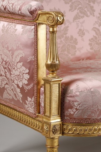 Salon d'époque Louis XVI en bois doré - Louis XVI