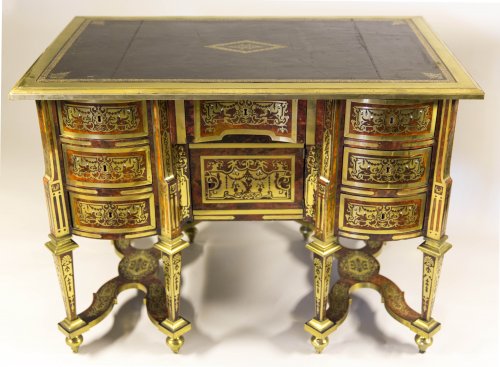 Bureau Mazarin en marqueterie Boulle