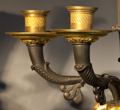 Luminaires Appliques - Paire d'appliques d'époque Restauration en bronze doré