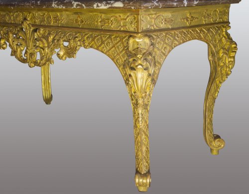 Table à gibier en bois doré d'époque Régence - Régence