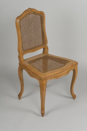 Suite de chaises cannées d'époque Louis XV  - Sièges Style Louis XV