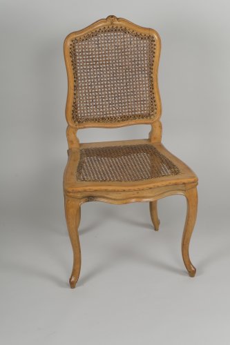 Suite de chaises cannées d'époque Louis XV  - Galerie Gilles Linossier