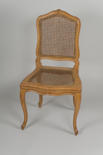 XVIIIe siècle - Suite de chaises cannées d'époque Louis XV 