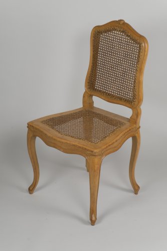 Louis XV - Suite de chaises cannées d'époque Louis XV 