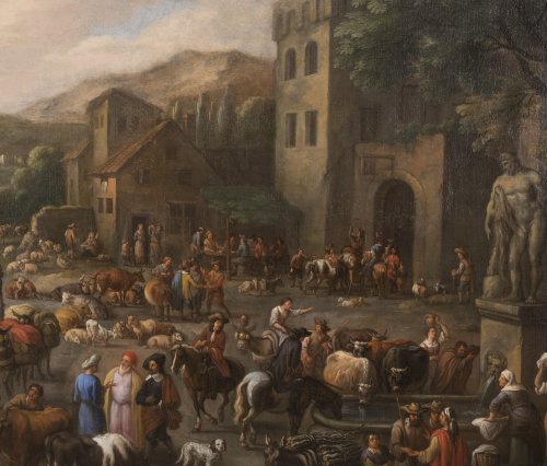 Scène de marché - Peeter van Bredael (1629-1719) - 