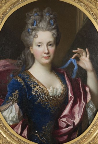 Nicolas de Largillière (Paris 1656-1746) - Portrait de Geneviève Chamillard - Tableaux et dessins Style 