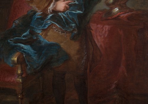 XVIIIe siècle - Louis-Michel Van Loo - Portrait d'un homme arborant l'ordre du Saint Esprit