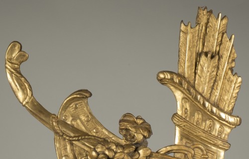 XIXe siècle - Trophée en bois doré