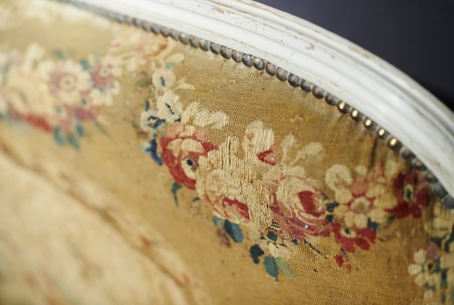 Louis XVI - Canapé d'époque Louis XVI en tapisserie d'Aubusson