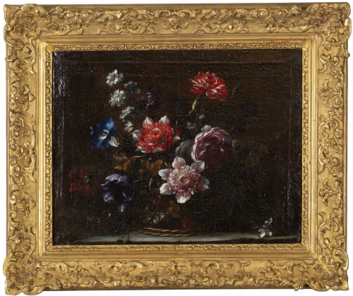 Corbeille de Fleurs sur un entablement - attribué à J.B. Dubuisson (1660 – 1735)