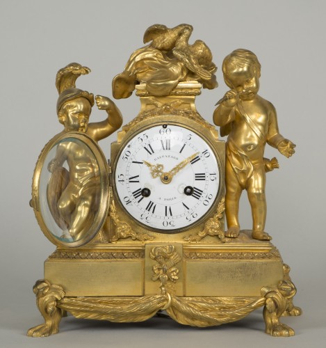 Petite pendule Louis XVI - Galerie Gilles Linossier