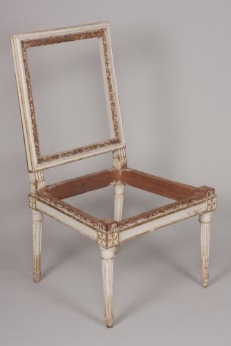 Suite de quatre chaises d'époque Louis XVI - Sièges Style Louis XVI