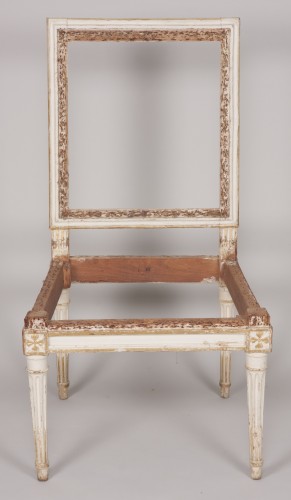 Suite de quatre chaises d'époque Louis XVI - Galerie Gilles Linossier