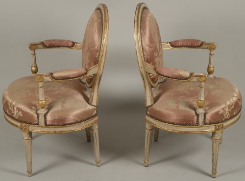 XVIIIe siècle - Paire de fauteuils de Delaunay