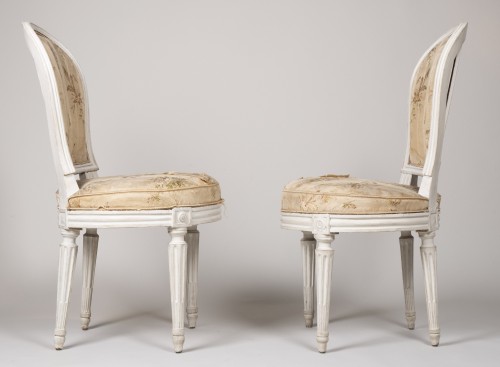 Paire de chaises de chambre par Henri Jacob - Louis XVI