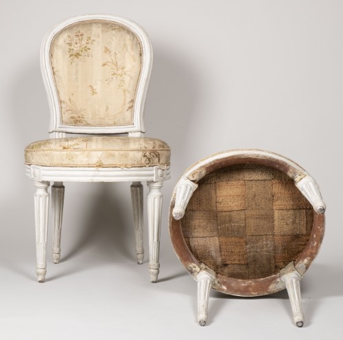 Antiquités - Paire de chaises de chambre par Henri Jacob