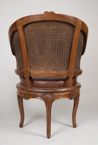 Fauteuil de cabinet à assise tournante - Sièges Style Louis XV