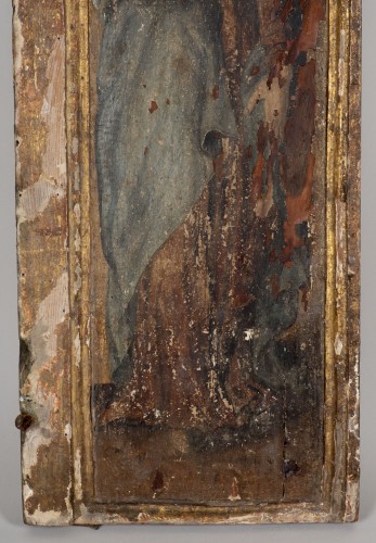 Antiquités - Paire de panneaux d'un triptyque, travail florentin du XVe