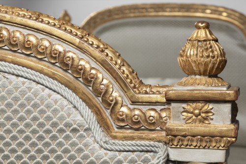Lit de repos estampillé Georges JACOB - Mobilier Style Louis XVI