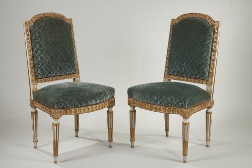 Série de 12 chaises du 19e siècle - Sièges Style 