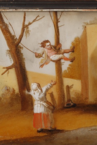 La fessée et La balançoire - Ecole du XVIIIe siècle - Galerie Gilles Linossier