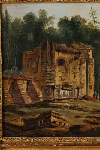 Tableaux et dessins  - Paire de paysages fin XVIIIe, suiveur de Patel le Jeune