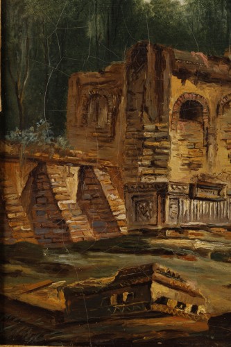 XVIIIe siècle - Paire de paysages fin XVIIIe, suiveur de Patel le Jeune