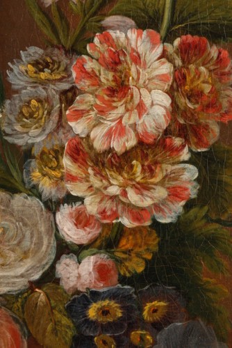 Paire de natures mortes de fleurs vers 1800 - Attribués à Antoine Berjon (Lyon 1754-1843) - Galerie Gilles Linossier